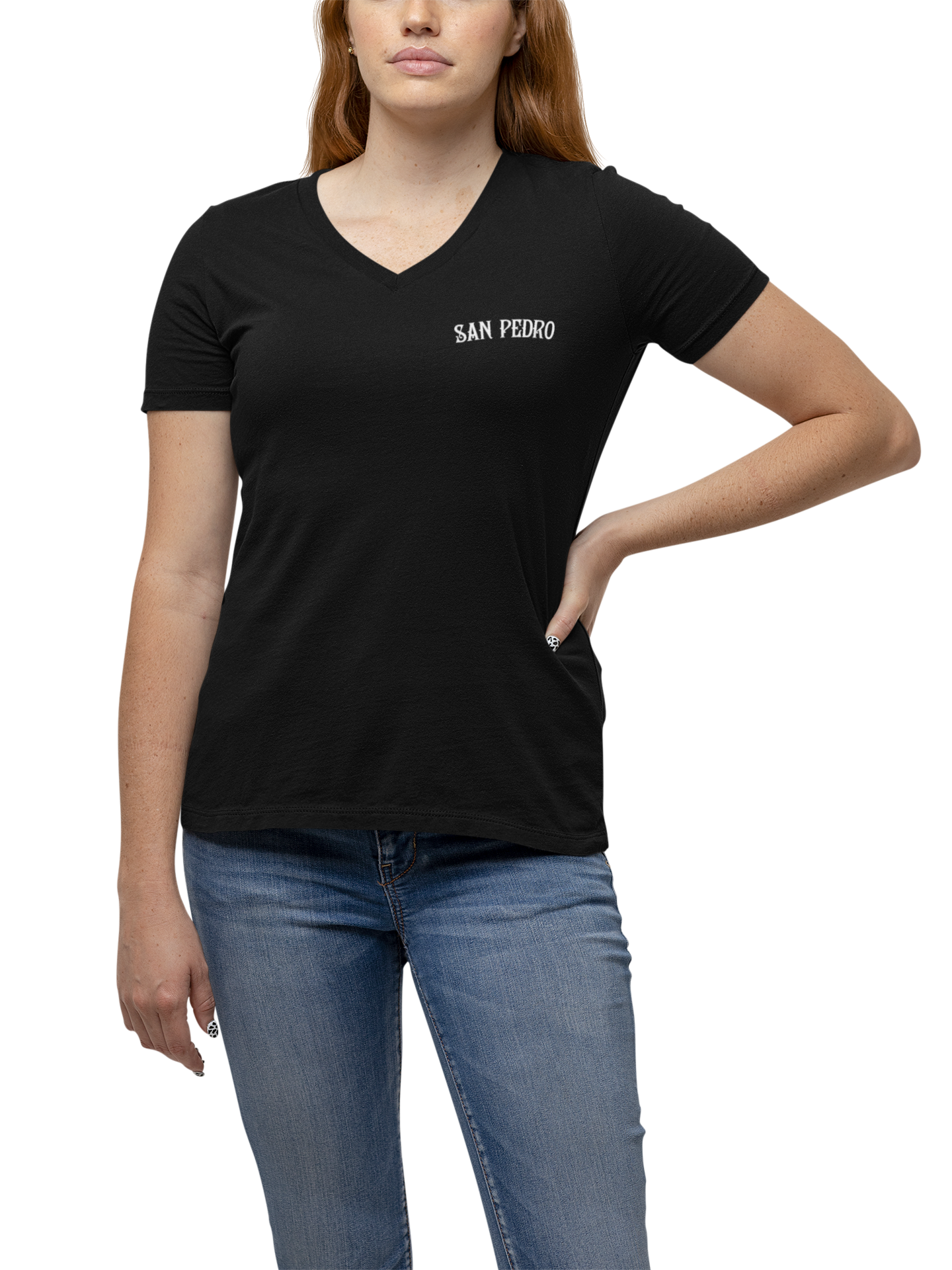 Local Paradies Woman's V Neck (Black)