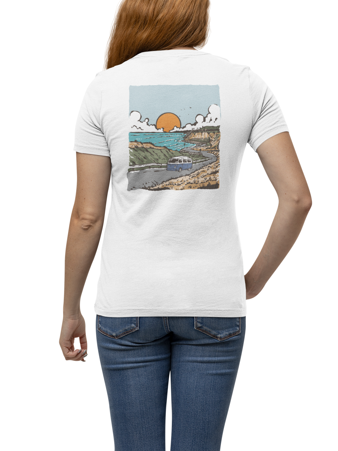 Local Paradise Woman's V Neck (White)